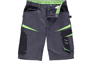 WORK TEAM Workteam Pantalón Corto de Trabajo, Tejido Canvas (Extremadamente Resistente y Duradero). Elástico en la Cintura. Unisex