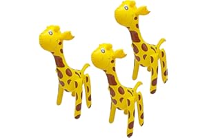 SAIIURV 3 Pcs Girafe Gonflable, Jouet Girafe Gonflable, Animaux gonflables, Jouets Animaux Gonflable Enfants Décoration de Fêtes Thème Animaux