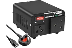 Cantonape 500W Voltage Transformer, 220/240 Volts to 110/120V Step Up Step Down Voltage Converter, UK to US & US to UK