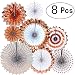 Produktbild Erosion Rose Gold Partydekorationen hängen Papier Fans Hochzeit Bachelorette Bridal Shower Party Decke Hangings Geschlecht offenbaren Baby Shower Geburtstag Party Dekorationen, 8 Stck