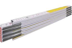 Stabila 617 1128 Miarka Drewniana, Biały/Żółty, 2 m