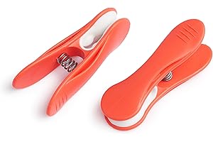 ‎CULICLEAN culiclean Wäscheklammern stabil ohne Abdruck Soft Clips 40 stück Coral weiß robuste Kunststoff Kluppen Soft Grip ideal zum Aufhängen von Wäsche Hosen T Shirts Unterwäsche Socken