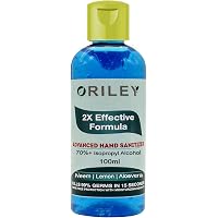 Oriley Waterless Hand Sanitizer 70% Isopropyl Alcohol Based Instant Germ Protection Sanitizing Gel Rinse-free Palm Cleaner Handrub (100ml)