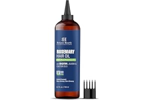 Botanic Hearth 100% reines Rosmarinöl haare (Rosemary oil for hair growth), angereichert mit Biotin | Haarstärkende Behandlung | Mit Jojobaöl und Rizinusöl | 6,7 fl oz