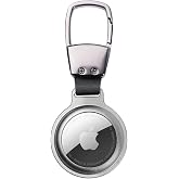 Buff TagSafe HookSteel Taşınabilir Anahtarlık Darbeye Dayanıklı Metal Askılı AirTag Kılıf (G&uuml;m&uuml;ş)