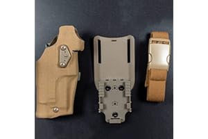 WLXW Fondina Tattica Airsoft Fondina Softair per Destrorsi per Glock 17/19 Compatibile con Fondina per Luci X300 QLS Adattatore per Montaggio Rapido Leg Shroud Drop