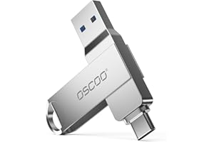 OSCOO 32GB USB Flash Drive, USB 3.1 Gen 1 Dual USB-C & USB-A Memory Stick, Portable Thumb Drive for iPhone 15/16/17, Mac, Android Phones, Tablets, Laptops, Mac, Windows – Photo & Video Backup