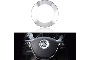 ‎VDARK VDARK kompatibles Lenkrad Logo Kappen Dekoration Aufkleber Aluminiumlegierung für VW Volkswagen Zubehör Bling Jetta Passat Golf Tiguan Arteon Atlas enthält Trim Trim Rot Silber Blau (Silber)