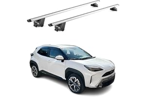 OMAC Barre portapacchi compatibili con Toyota Yaris Cross 2020-2024, alluminio grigio TÜV 2 TLG