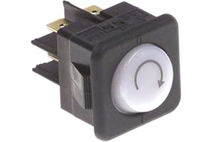 GASTROTEILESHOP Interruptor basculante para lavavajillas Jemi GS-19, GS-18, GS-6AF, GS-6, GS-7, GS-20, Sammic S-21, SB-22 blanco redondo IP40 16A iluminado 2NO