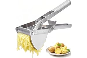 WSTELHH Potato Ricer, Stainless Steel Potato Masher for Smooth Fluffy Mashed Potatoes， Mashed Vegetables Fruit Press