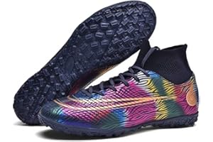 MIKRYDCO Astro Turf Football Boots for Boys Womens Soccer Boots Professional Training High-Top Shoes Outdoor Indoor Athletic Girls Spikes Trainers