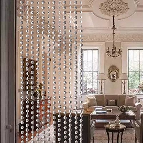 10M Türvorhang Kristall Girland Crystal Clear Acrylic Bead Garland hängende Partei Dekor Hochzeit DIY Dekor Anhänger Perlenvorhang ( Klar Octagonal Perlen ) - 6