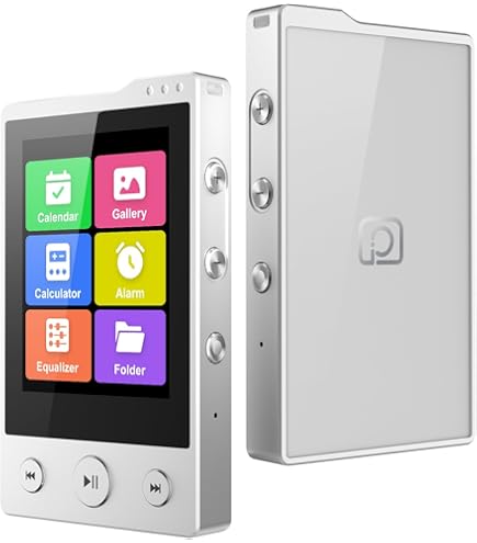 32GB MP3 Player with Bluetooth 5.0, Phinistec Z6 Portable Music Player with HD Speaker, Super Battery Life Digital Audio Player with FM Radio, E-Book, Voice Recorder Player Supports up to 256GB