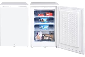 Super General Upright Freezer 125 Liter, SGUF-125-H, White, small Deep-Freezer with 4 Plastic Boxes, reversible Door with Lock & Key, 55 x 58 x 85 cm, 1 Year Warranty