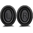 Mizi Professional Ear Pads Cushions Replacement for Bose Quietcomfort Qc2 Qc15 Qc35 Soundlink/Soundtrue Around-Ear with Softer Protein Leather- Black Qc25