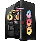 هيكل كمبيوتر CORSAIR Frame 4500X RS-R ARGB ببرج زجاجي بانورامي متوسط &ndash; نظام تركيب مروحة InfiniRail، مشعّان مقاس 360 مم