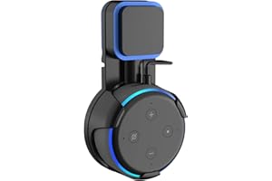 AUTFIT Alexa Echo Dot 3ème Génération Support Mural Câble Directeur TPU Joint Support Wall Mount Stand Holder for Echo Dot 3rd Gen Alexa Speaker Only (Black)