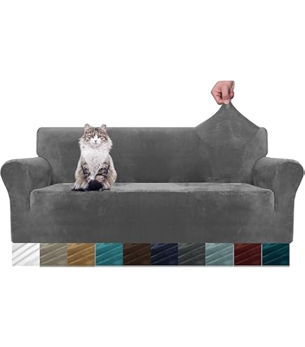 Ystyle Sofa Überzug 3-Sitzer Hellgrau - Wasserabweisend & Rutschfest