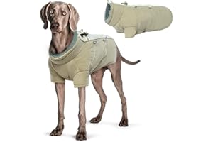 Hjyokuso Dog Winter Coat, Soft Polar Fleece Lined Warm Dog Jacket Winter Waterproof Windproof Dog Vest for Cold Weather, Reflective Cozy Dog Coat Dog Apparel for Small Medium Large Dogs Grey M