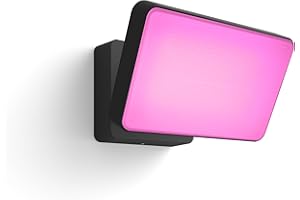 Philips Hue White & Color Ambiance Projecteur Extérieur DISCOVER, Éclairage extérieur en Aluminium Noir, Projecteur lumière compatible avec Alexa, Google Assistant et Apple Homekit
