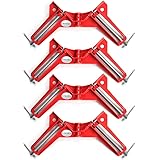 Ieasky 90 Grad Rechts Winkel Klemme, 4 Pcs Winkelspanner Holz Metall SchweißEn Rahmenspanner Bilderrahmen, Schraubzwinge Set 