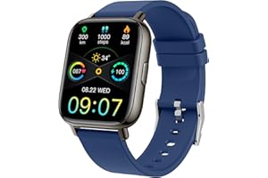 ORDTOP Smart Watch 2021, Fitness Tracker 1.69" Touch Screen Heart Rate Sleep Monitor, IP68 Waterproof Fitness Watch Smartwatch, 24 Modes, Pedometer Activity Trackers Smart Watch for Men Women for Android iOS