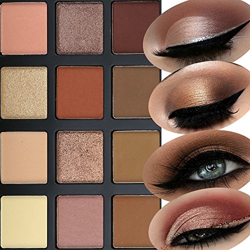 VALUE MAKERS® Lidschattenpalette bestehend aus 12 hochpogmentierten matten sowie schimmernden Tönen / natürliche Farben(12NB) - 3