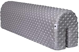 Paracolpi Lettino Neonato Dreamland - Protezione Paracolpi Culla Neonato Schiuma per Bambini - Protezione Completa e Morbida in Minky - Misurare 50 cm - Colore Steel