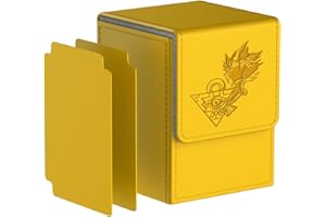 Bheddi Sammelkarten Box für YGO 110 Karten mit 2 Trennfäche-Kartenbox für Spielkarten zum Sammeln und Tauschen - Forbidden One (GEAR-Yellow)