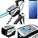 Price comparison product image K-S-Trade For Samsung Galaxy S9 Duos: Cycling Frame Bag, Head Tube Bag, Front Top Tube Frame Pannier Double Bag Pouch Holder Crossbar Bag, black-silver water resistant (TM)