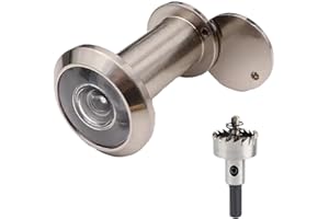 Ginddy Judas pour Porte 35-60mm - avec Couvercle Anti-Régard & Foret 16mm, Sécurité Entrée Maison en Acier Brossé