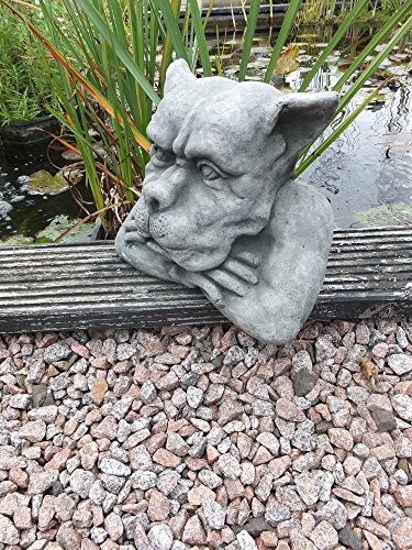 Steinfigur MYSTISCHER Muskel Gargoyle GARGOYL Torwächter Wächter Mauerhocker Deko Neu Frostfrei massiver Steinguss - 4