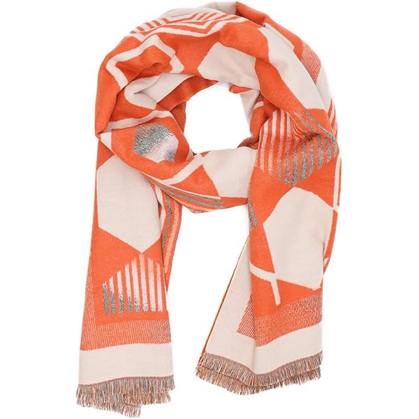 QUEEN HELENA Sciarpa Invernale Donna - Scialle Girocollo Fantasia Pesante E Caldo