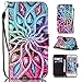 Produktbild Roreikes Apple iphone 6S Hülle, iphone 6 Case (4,7 Zoll), Hülle Muster Blume Strap Wallet Handschlaufe Cover Tasche Bunte Retro PU Leder Flip Case Handytasche Muster Schutz Hüllen im Bookstyle Handyhülle Ledertasche mit Stand Funktion Kartenfächer Magnetverschluss Magnet Etui Schale Schutzhüllen für Apple iphone 6S / iphone 6 (4,7 Zoll)