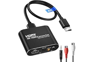 Avedio links 4K HDMI Audio Extractor, HDMI to HDMI + Optical Toslink SPDIF + 3.5mm AUX Stereo Audio Out, HDMI Audio Converter Adapter Splitter Support 4K@60Hz HDCP1.4 Full HD 1080P 3D