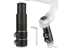 ZIGefofo Extension de Guidon de Potence de Velo en Aluminium 28,6 mm Rehausse Potence Velo Route Augmentation de Guidon de Vélo Surélevé pour Cyclisme VTT Vélo de Route vélo de Ville - Noir