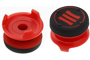 Enet, estensore per pollice per leve analogiche, compatibile con PS4, Xbox 360, PS3, 2 pezzi, colore bianco / rosso / blu Rosso