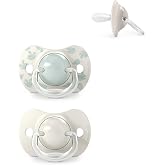 Suavinex, Pack of 2 Pacifiers for Babies 6/18 Months, with Physiological Silicone Teat SX Pro Symmetrical, Flat and Flexible,