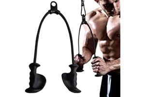 LARA*STAR Corde Ergonomique de Traction pour Triceps - Accessoire de Machine à Tirer, poignée en Caoutchouc Anti-dérapant pour Exercices de Triceps, entraînement Musculaire