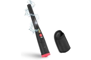 HFRYPSHOP Pinpointer - Rilevatore di metallo portatile, alta sensibilità: 8 cm per 50 centesimi, con illuminazione a LED, luce di allarme, fondina, molto adatta per principianti (senza batteria)