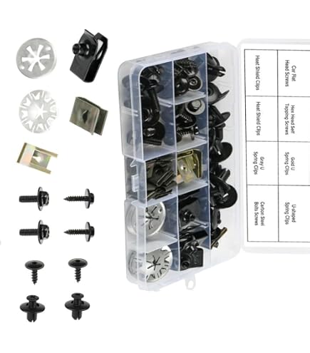 Grapas Plastico Coche 40 Piezas Surtido De Tornillos Y Grapas, Kit Surtido De Tornillos Clips Coche