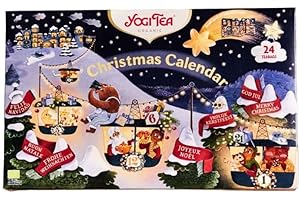 Yogi Tea Calendrier de l'Avent à déplier, tisane bio, 24 variantes de thé avec 24 sagesses, 24 sachets de thé, idéal comme cadeau sans chocolat
