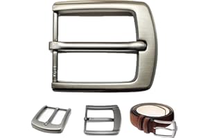 LILIKAI Gürtelschnalle Herren,Metall Belt Buckle,Zinklegierung Poliert Gürtelschnallen 40mm,Einzelne Zinken Quadratische Gürtelschnalle,Men's Belt Buckles,Klassische Ledergürtel Ersatz,für Men Ersatzschnalle