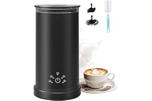 ZUMHIGH 5 in 1 Electric Milk Frother and Milk Steamer, 500W Hot & Cold Foam Maker, 450ml Milk Warmer and Hot Chocolate Maker, Silent Operation & Auto Shut-Off, Gifts for Coffee, Latte, Cappuccinos Lovers