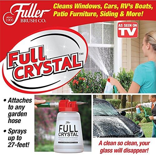 2018 NEW Fuller Brush Full Crystal Outdoor Glass Cleaner Home Garden Handheld Spray Mighty Sprayer Fastest Easiest Mighty Window Cleaner (3 PACK)