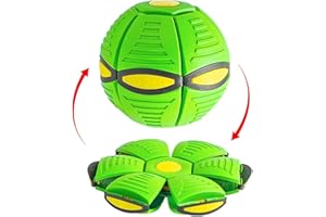 LAXIER Haustierspielzeug Flying Saucer Ball für Hunde, Hundeballspielzeug, tragbares Flying Saucer Spielzeug Stomp Magic Ball Kinderspielzeug, Magic UFO Ball (GR-1)