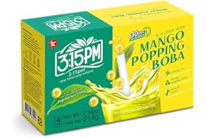 3:15PM Popping Boba avec service à thé au lait (thé oolong vert mango)