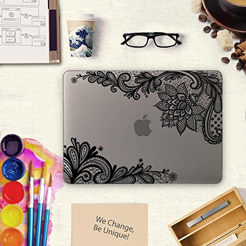 Batianda 2016 MacBook Pro 13 Hülle,Floral Muster Harte Hülle Schutzhülle Für MacBook Pro 13 mit Touch Bar/Touch ID(Modelle: A1706/A1708),Grau - 4