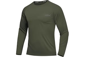 DEHORU Men’s Long Sleeve T Shirts Quick Dry UPF 50+ Tshirt Moisture Wicking Running Tops UV Protection Sun Protection Shirt for Sport Hiking Fishing